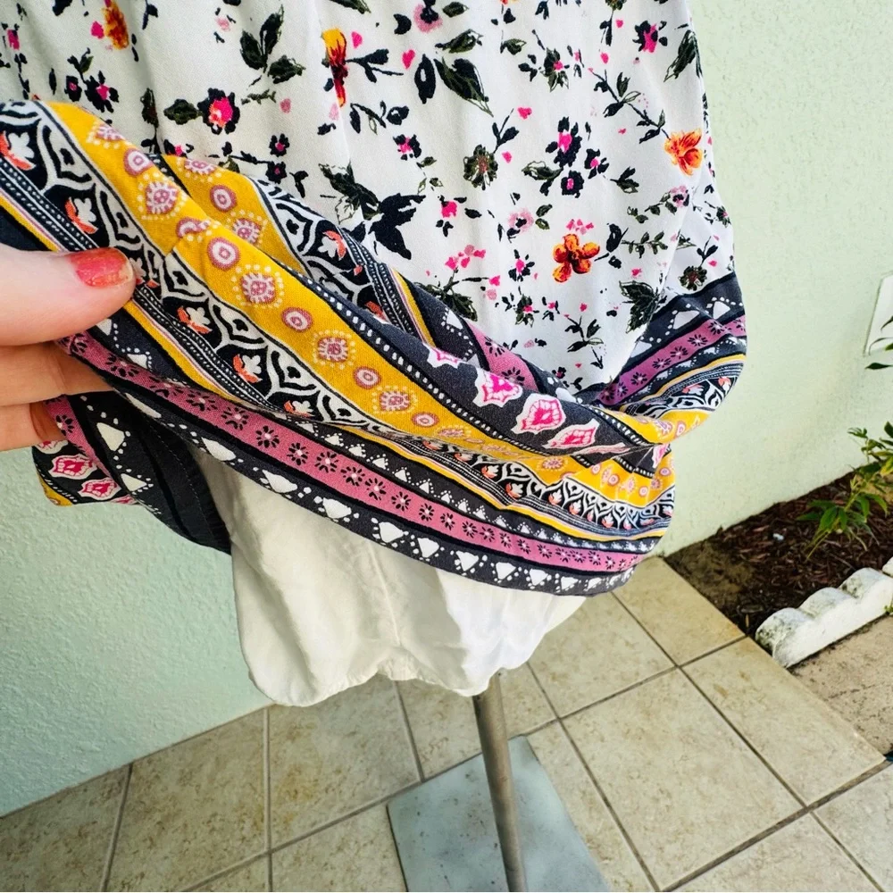 Abercrombie & Fitch M white floral sundress y2k summer feminine boho mini dress - Picture 11 of 12